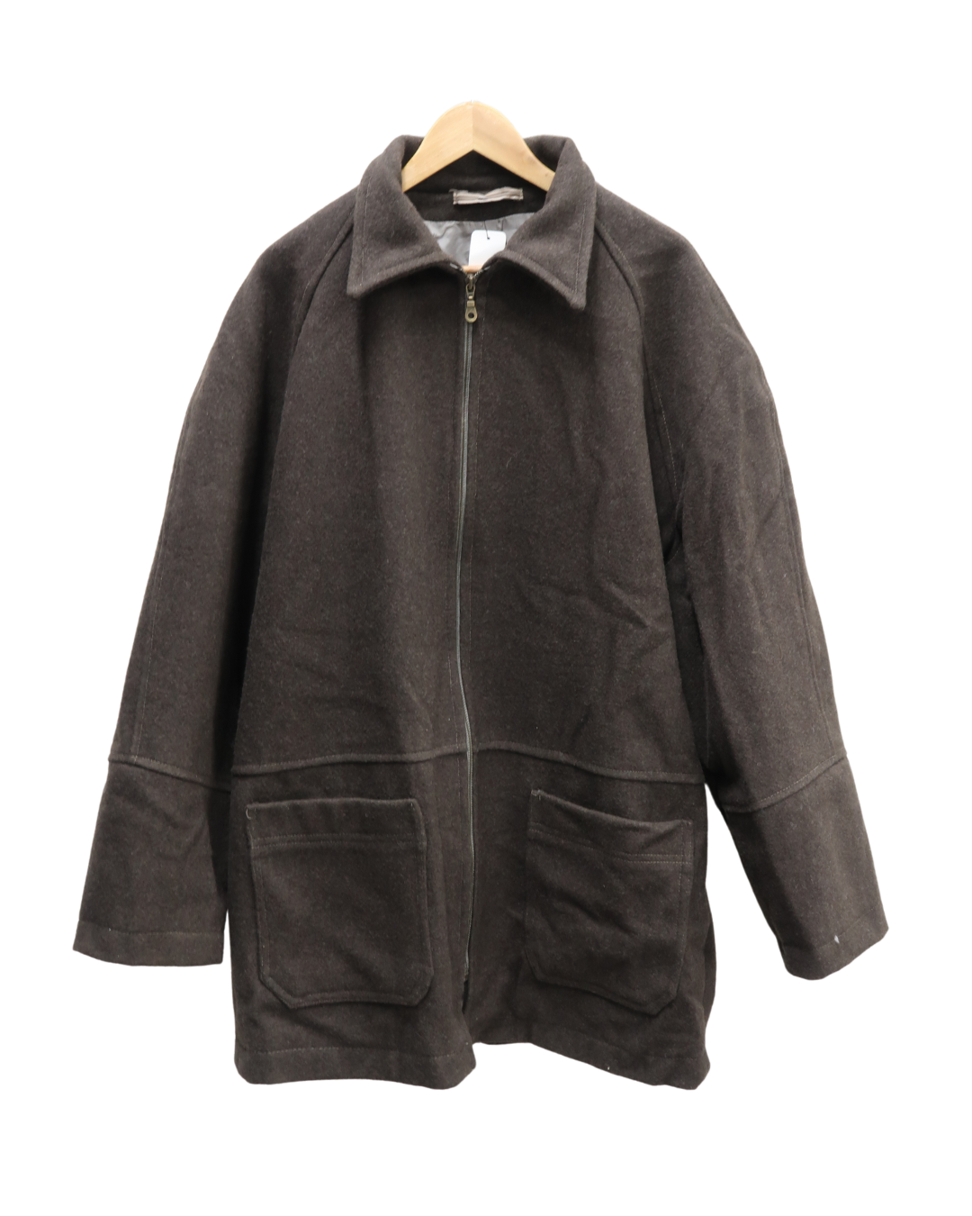 Manteau marron en laine - XXL