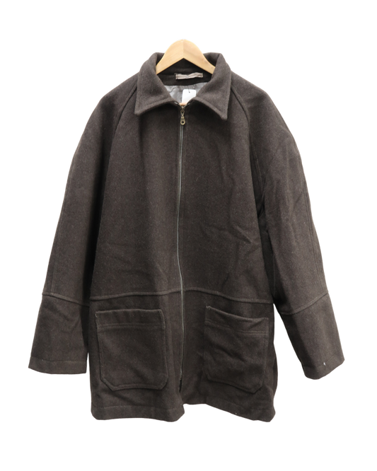 Manteau marron en laine - XXL