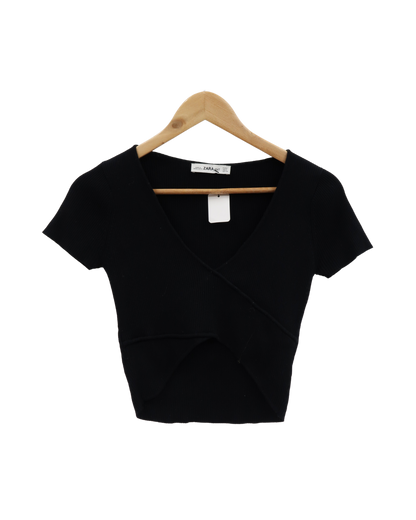 Crop top noir - Zara - S