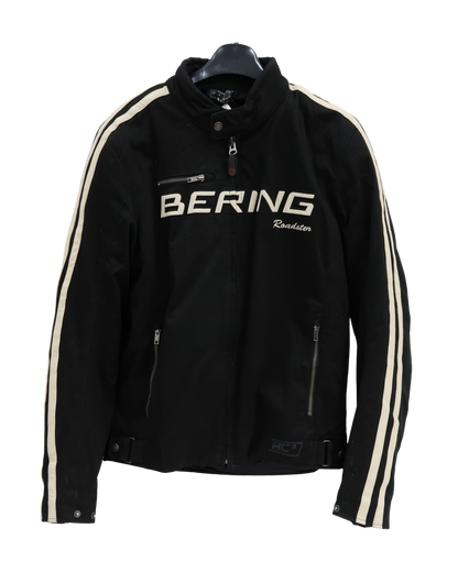 Veste de moto noire à bandes beiges - Bering Roaster - M