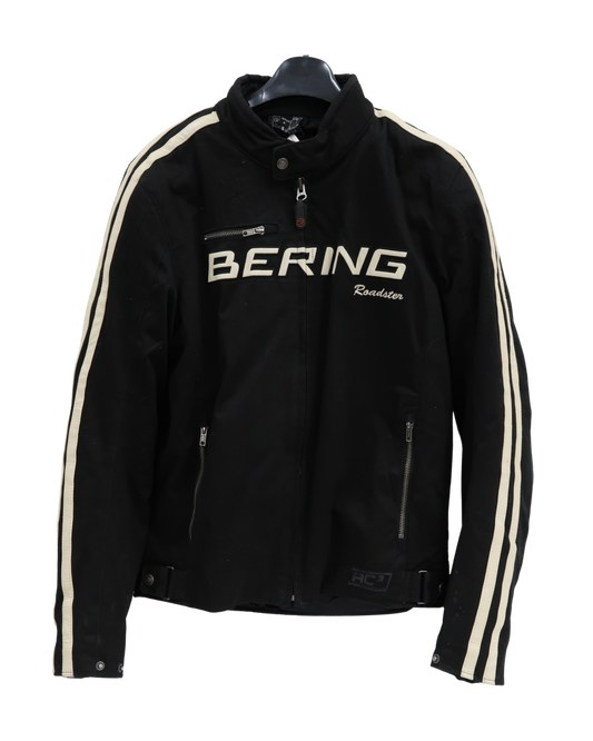 Veste de moto noire à bandes beiges - Bering Roaster - M