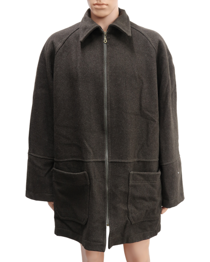 Manteau marron en laine - XXL