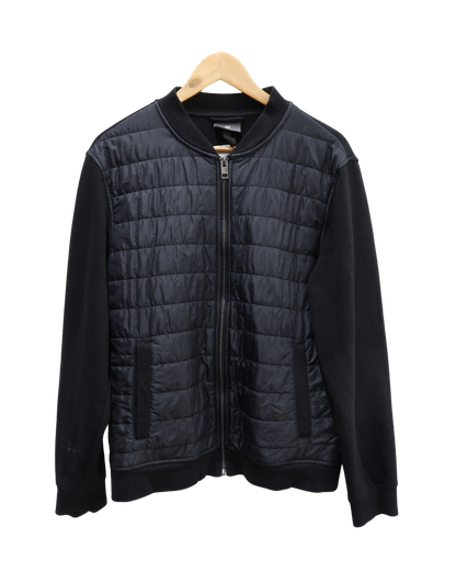 Veste noire en tissu matelassé - H&M - L