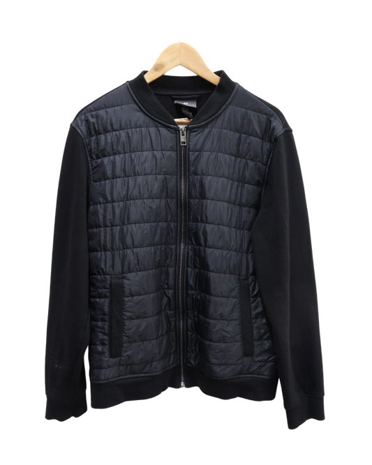 Veste noire en tissu matelassé - H&M - L