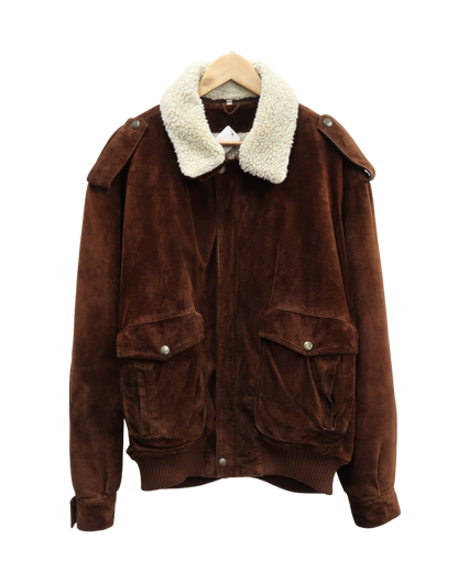 Manteau en daim marron - Vera Pelle - XXL