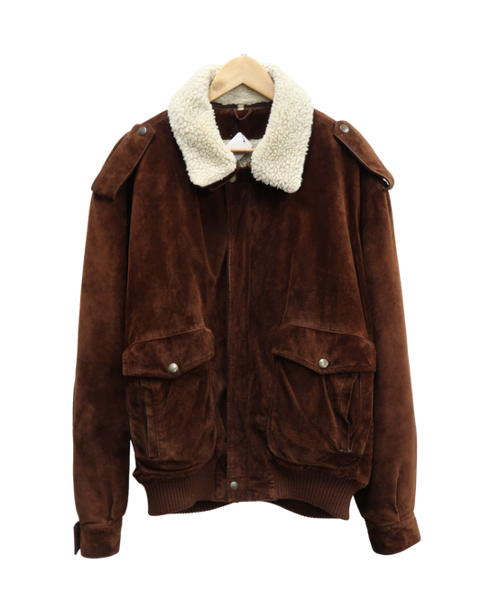 Manteau en daim marron - Vera Pelle - XXL