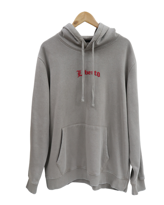 Sweat à capuche gris et rouge - Liberto - XXL