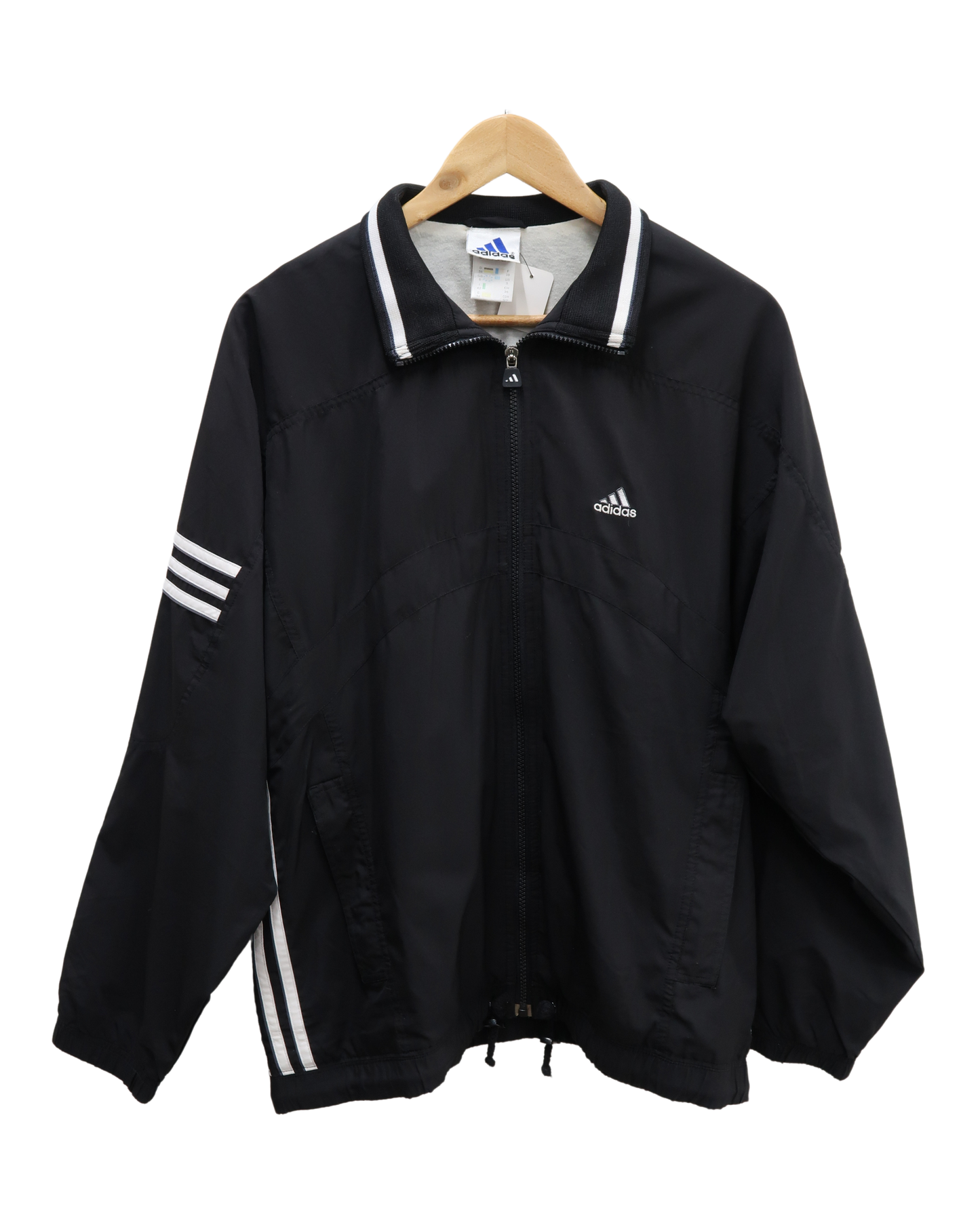 Veste noire & blanche vintage - Adidas - S/M