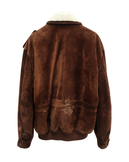 Manteau en daim marron - Vera Pelle - XXL