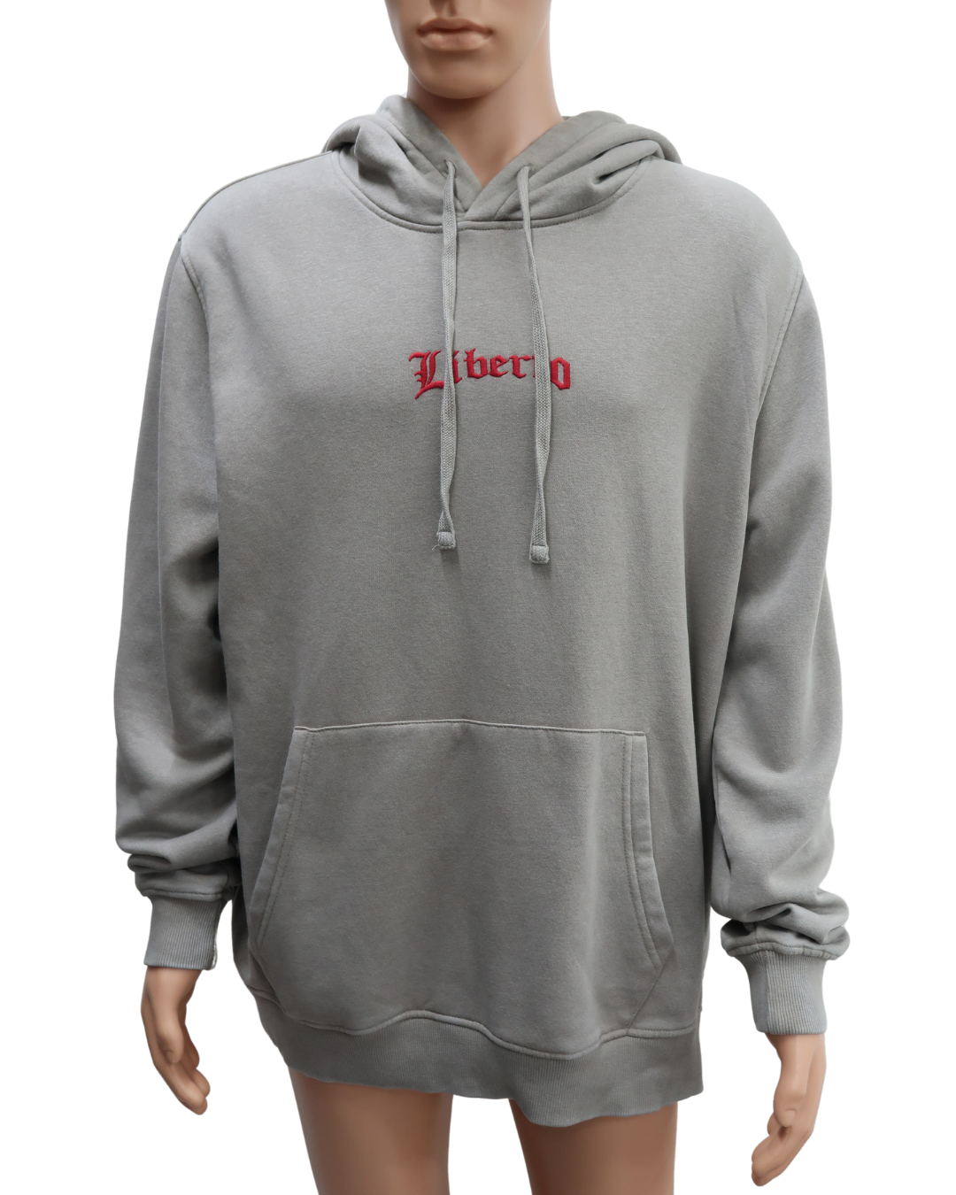 Sweat à capuche gris et rouge - Liberto - XXL