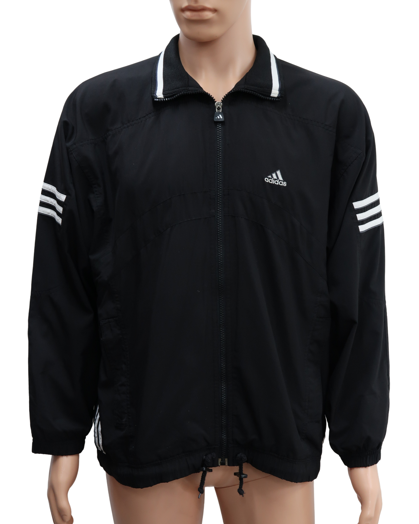 Veste noire & blanche vintage - Adidas - S/M