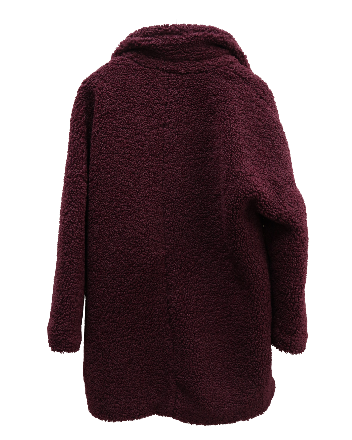 Manteau en moumoute bordeaux - Naf Naf - L