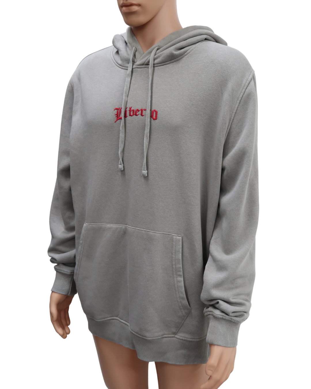 Sweat à capuche gris et rouge - Liberto - XXL