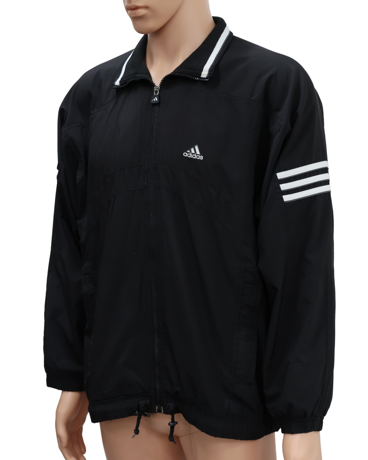 Veste noire & blanche vintage - Adidas - S/M