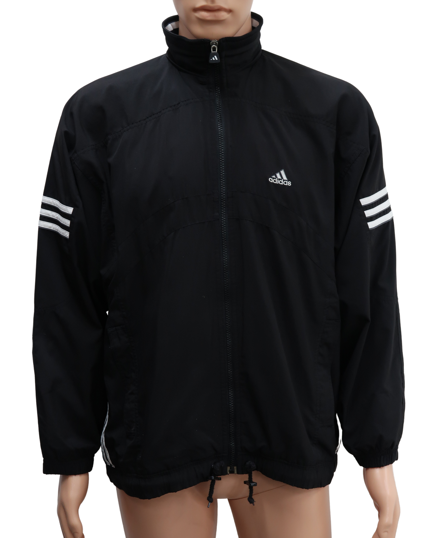 Veste noire & blanche vintage - Adidas - S/M