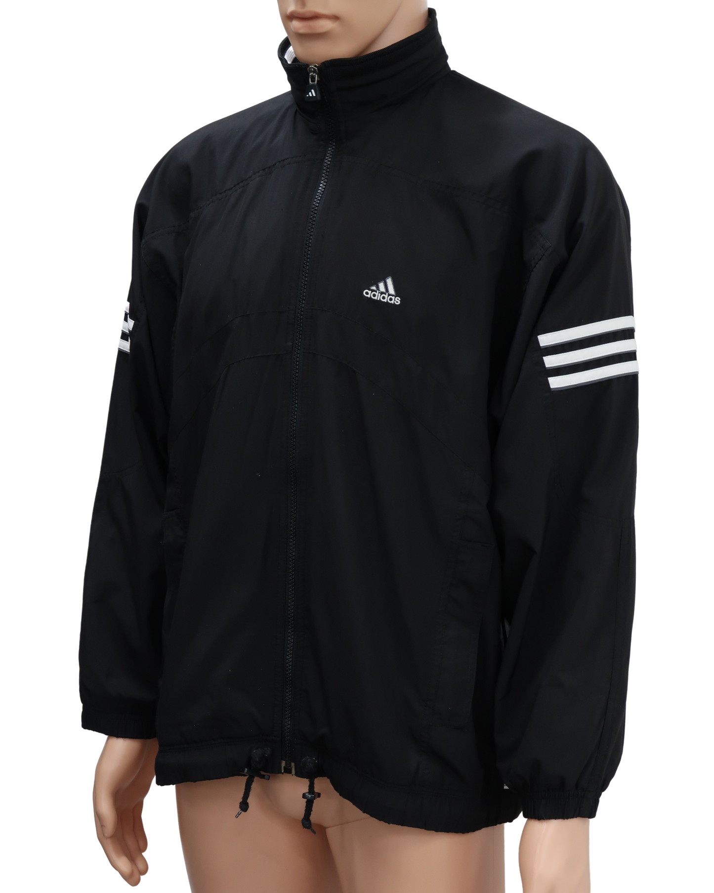 Veste noire & blanche vintage - Adidas - S/M