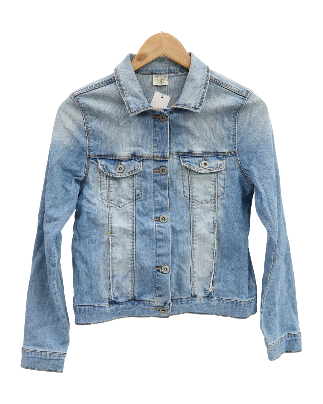 Veste en jean bleu clair - Zara - 13/14 ans (164 cm) - Fille