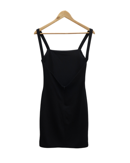 Robe noire dos nu à bretelles - Shein - S