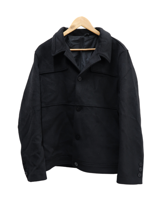 Manteau noir en laine - Huazuo - 4XL