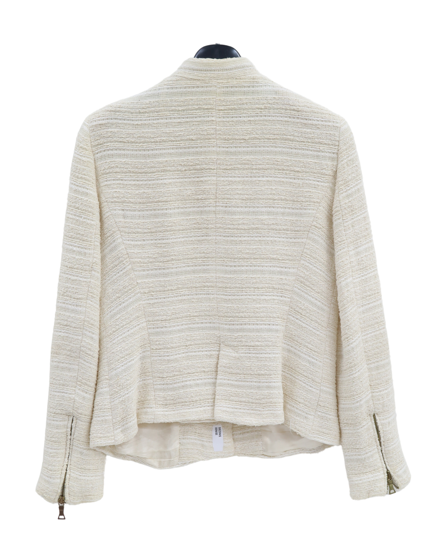 Blazer texturée crème à boutons dorés - Zara - M