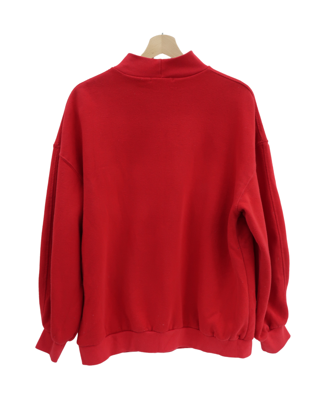 Pull rouge à col montant - Bershka - S