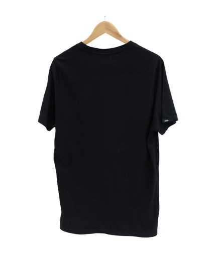 T-shirt noir à flocage blanc - Wrung - XL