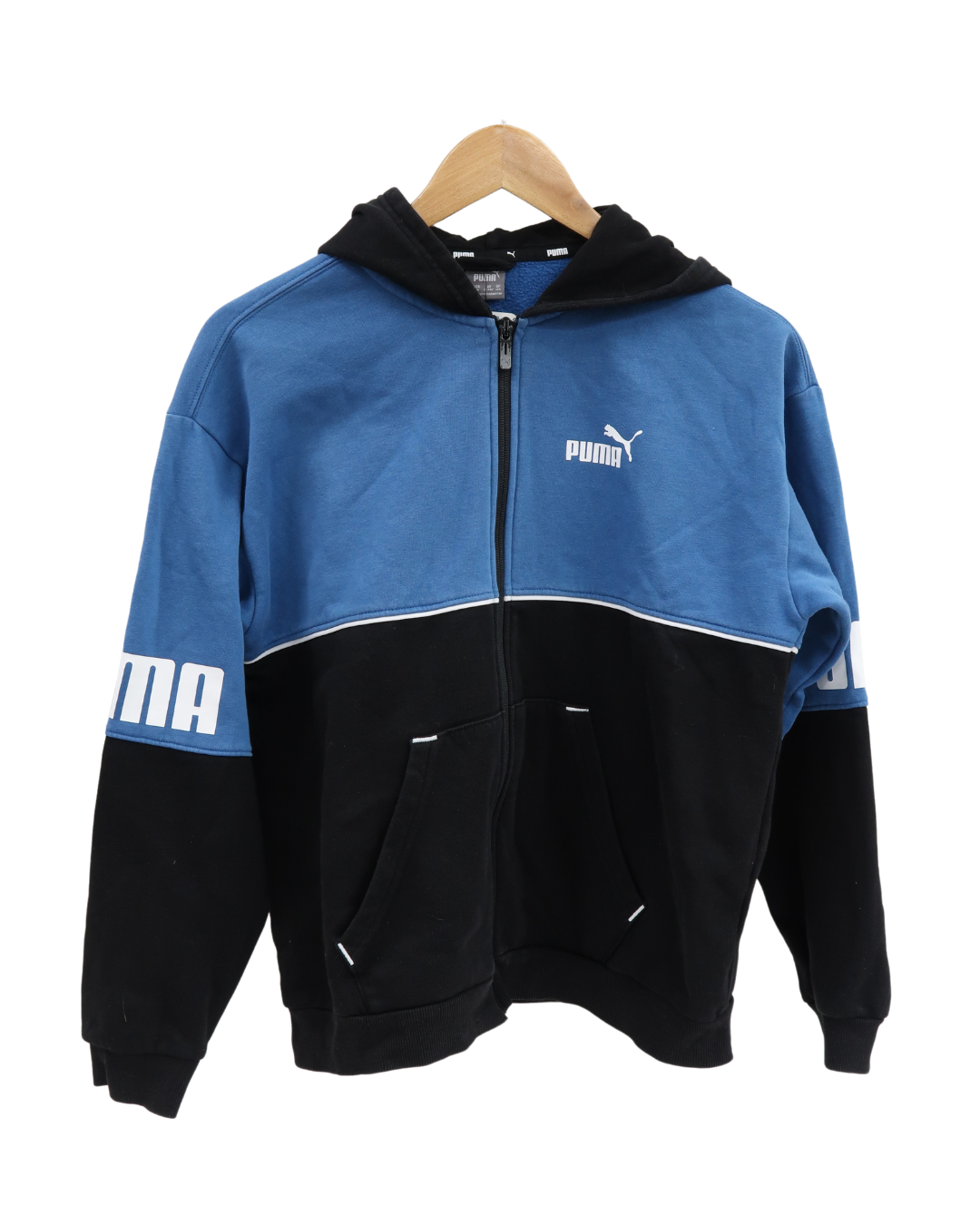 Gilet à capuche noir & bleu - Puma - 13/14 ans - Garçon