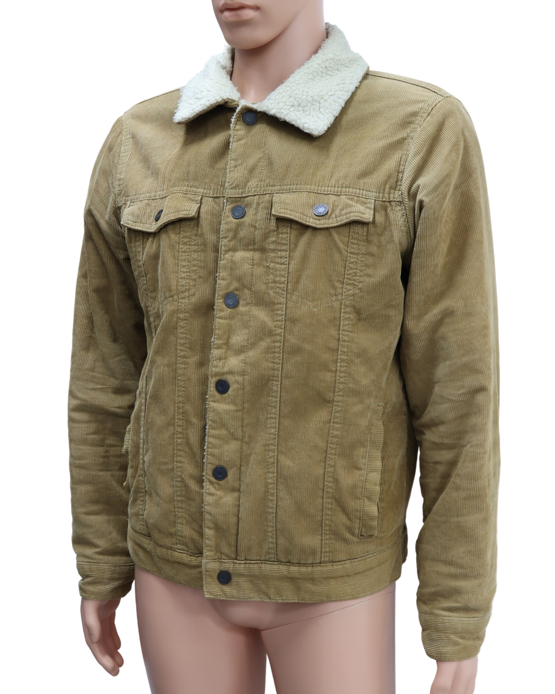 Veste strié camel - Pull & Bear - M