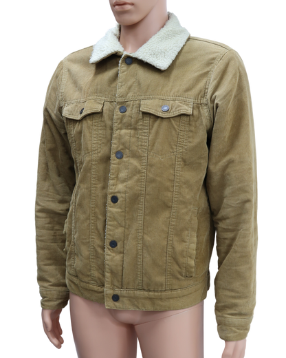 Veste strié camel - Pull & Bear - M