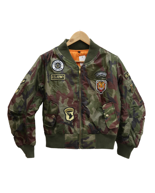 Bomber militaire avec écussons - 11/12 ans - Garçon