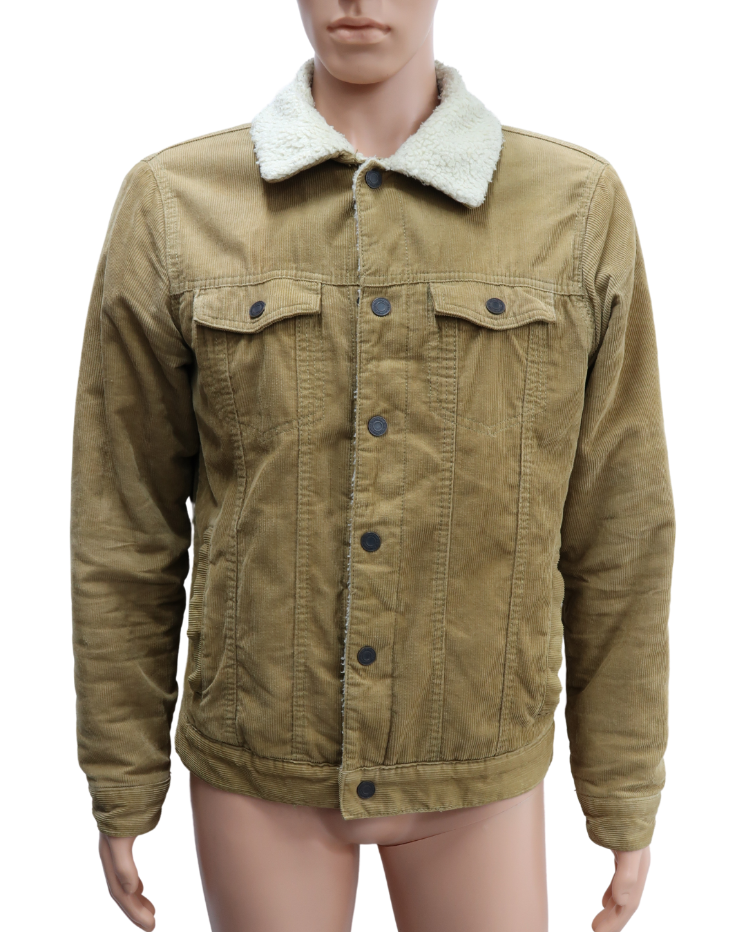 Veste strié camel - Pull & Bear - M