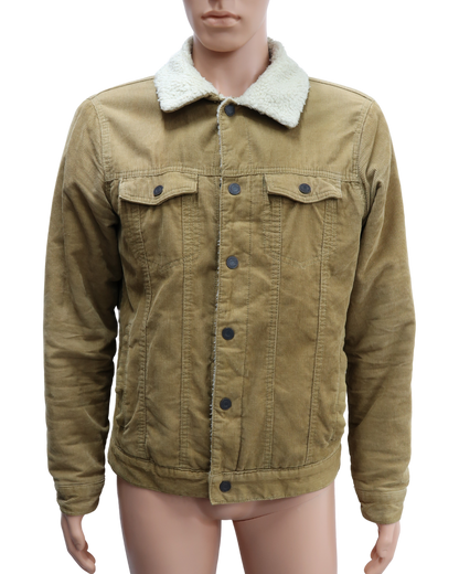 Veste strié camel - Pull & Bear - M