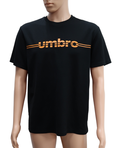 T-shirt à manches courtes noir & orange - Umbro - L