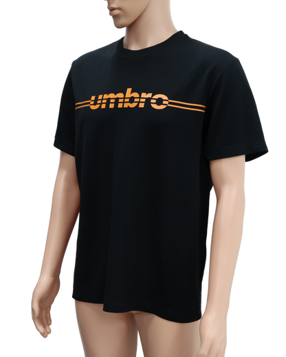 T-shirt à manches courtes noir & orange - Umbro - L