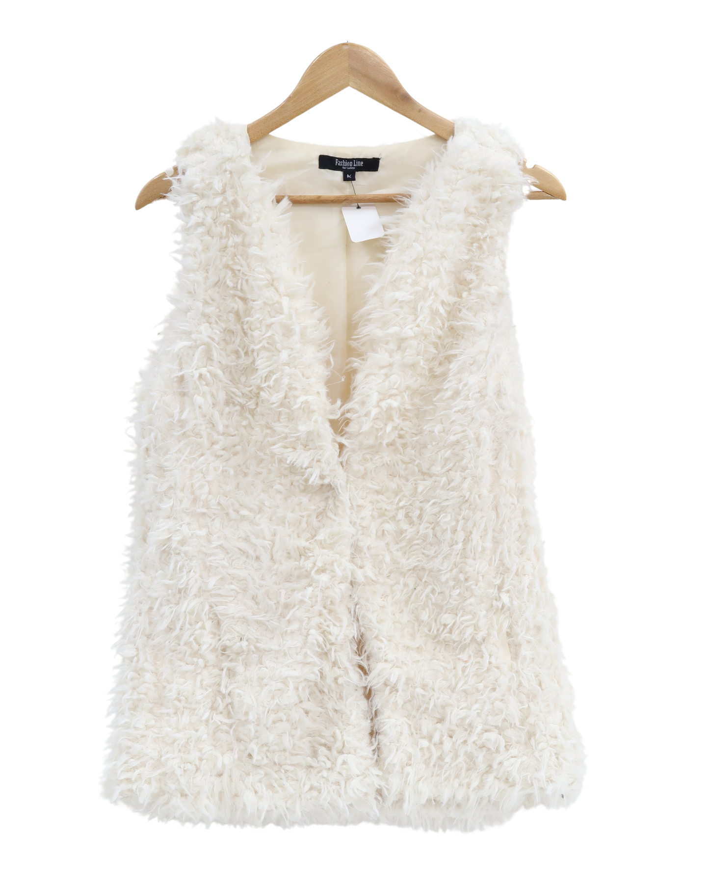 Veste blanche fourrrure - Fashionline - M