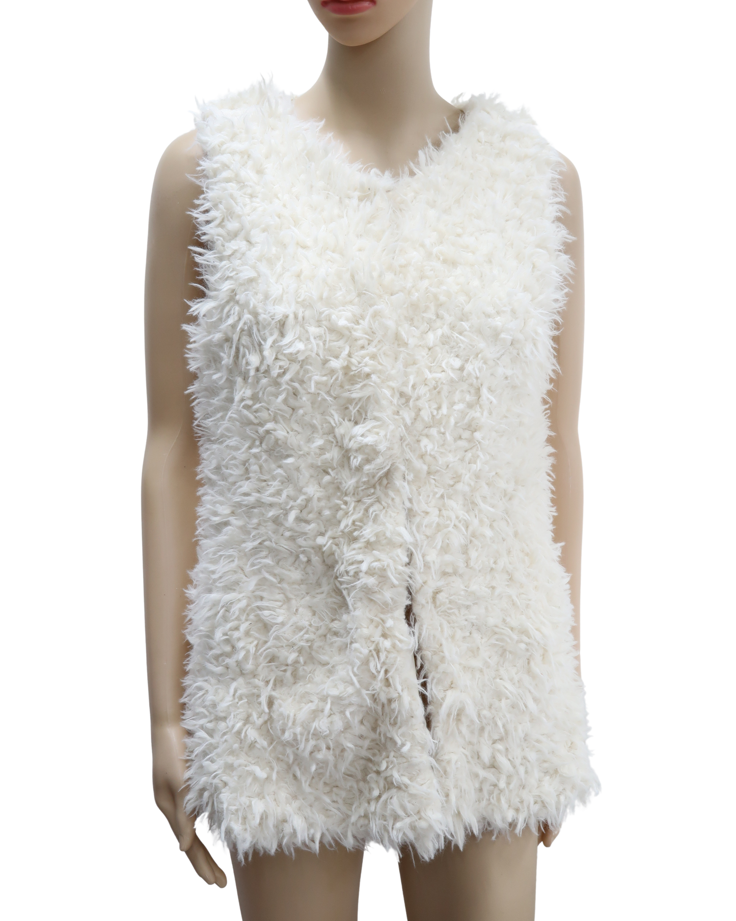 Veste blanche fourrrure - Fashionline - M