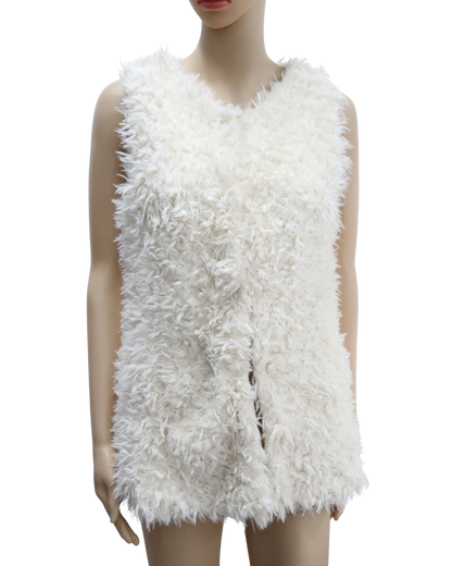 Veste blanche fourrrure - Fashionline - M