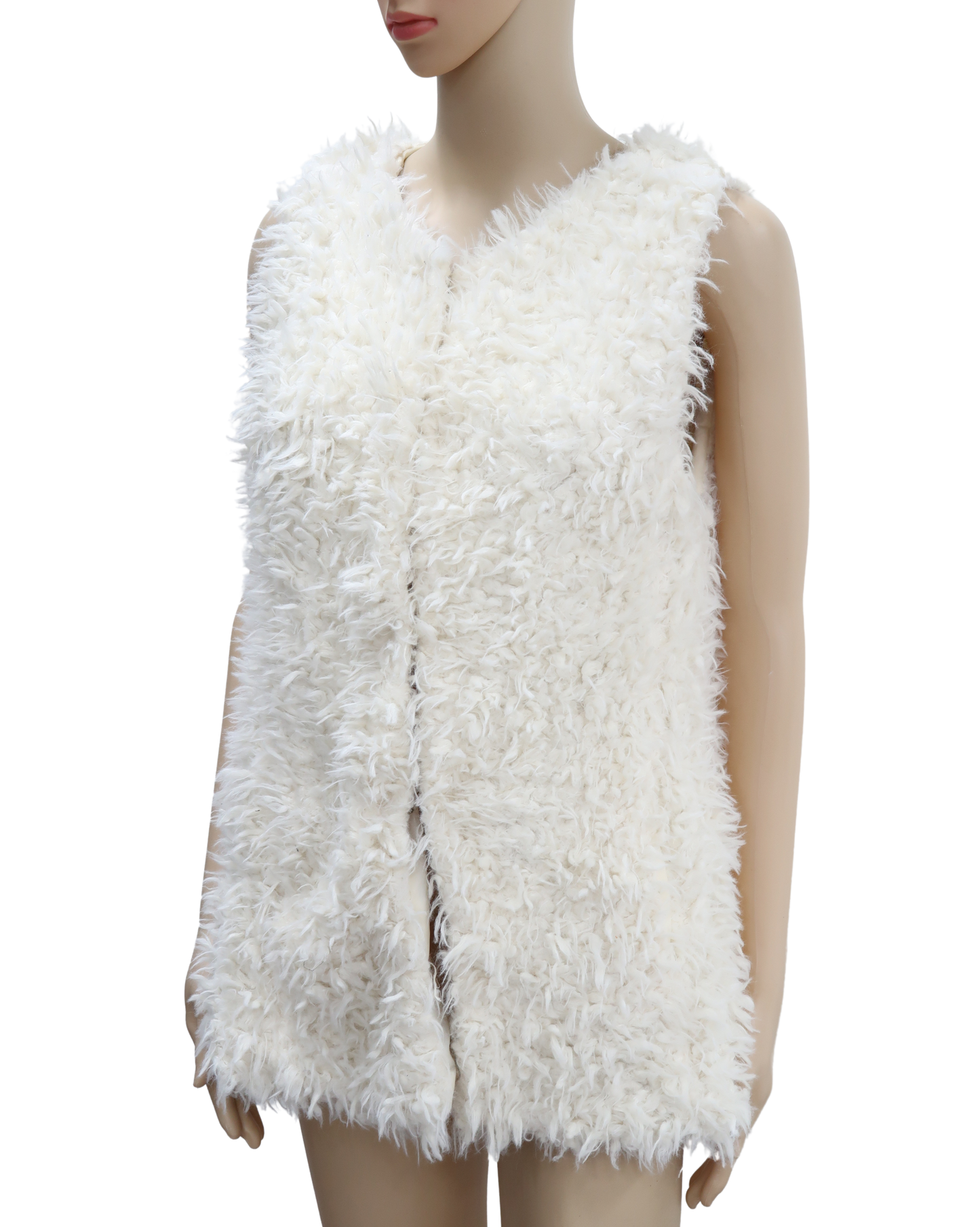 Veste blanche fourrrure - Fashionline - M