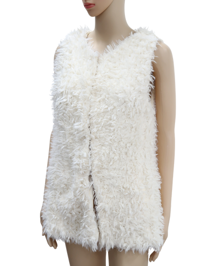 Veste blanche fourrrure - Fashionline - M