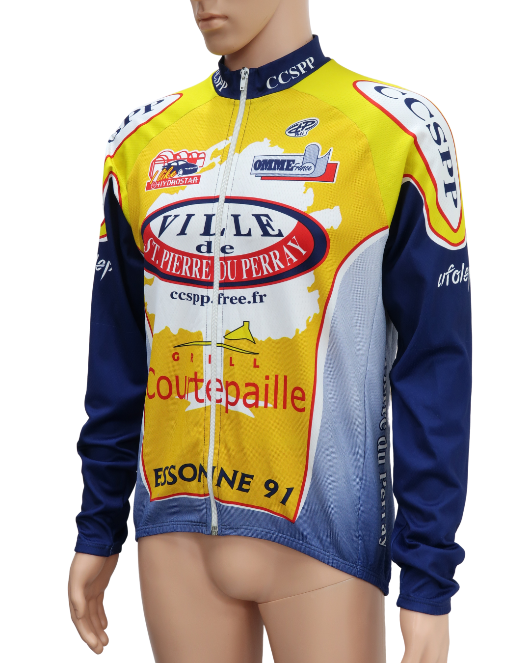 Maillot à zip à manches longues de cycliste - XL