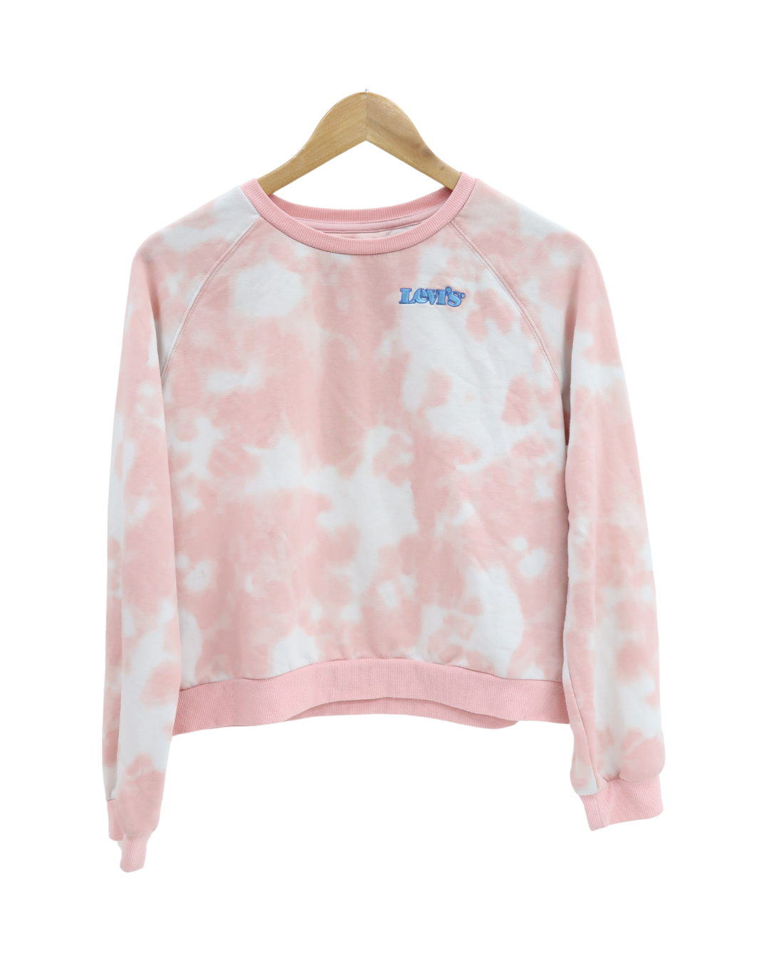 Pull à manches longues rose et blanc - Levi's - 16 ans (164cm) - Fille