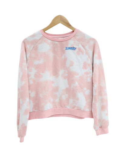 Pull à manches longues rose et blanc - Levi's - 16 ans (164cm) - Fille