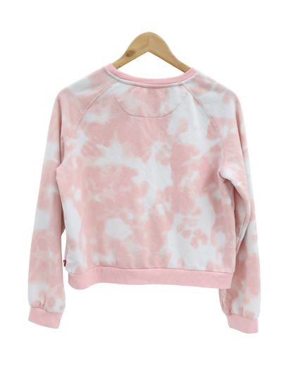 Pull à manches longues rose et blanc - Levi's - 16 ans (164cm) - Fille