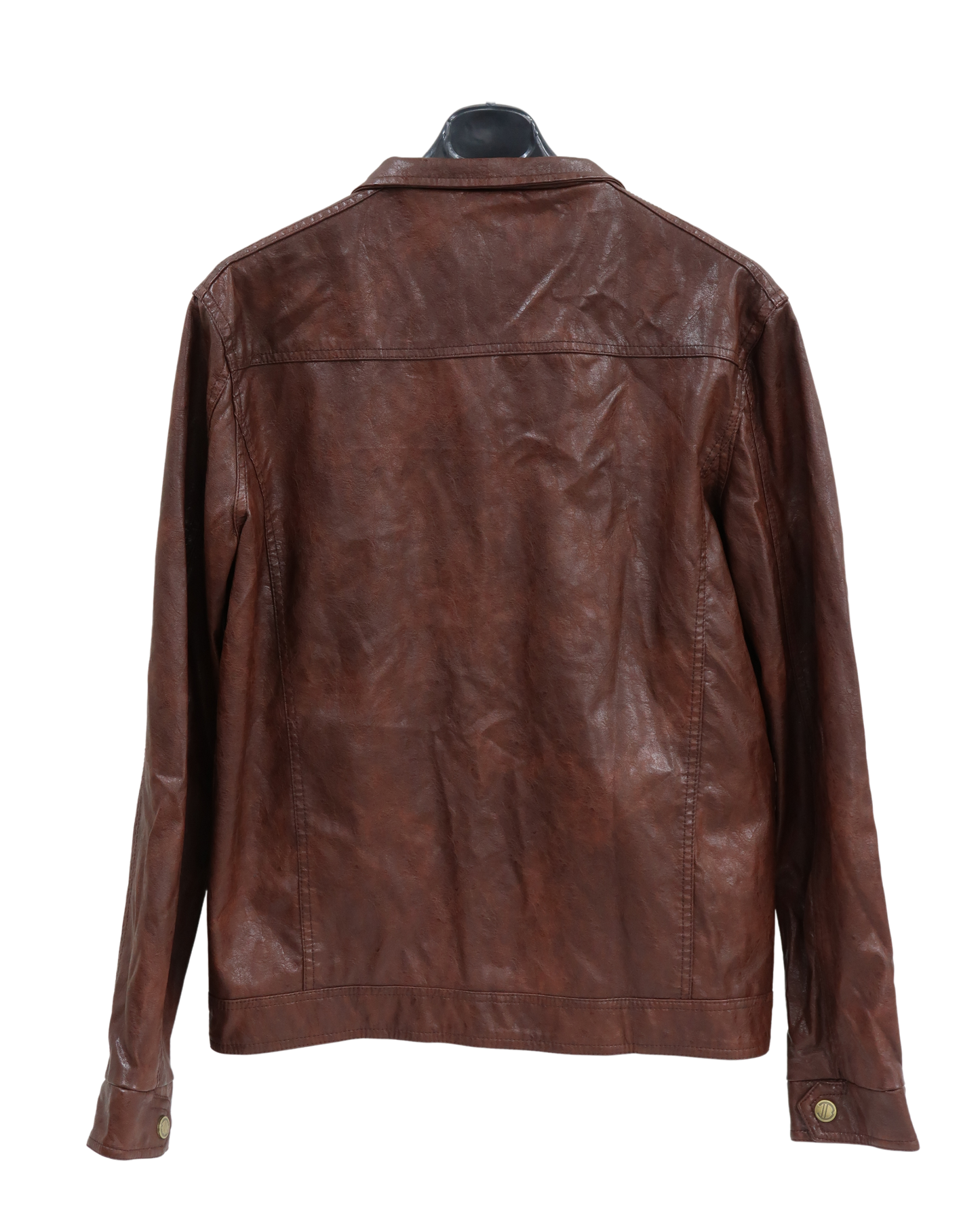 Veste en cuir vintage marron - The time of bocha - S