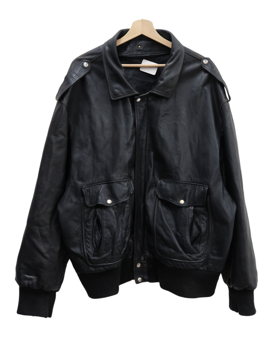 Veste en cuir vintage - L