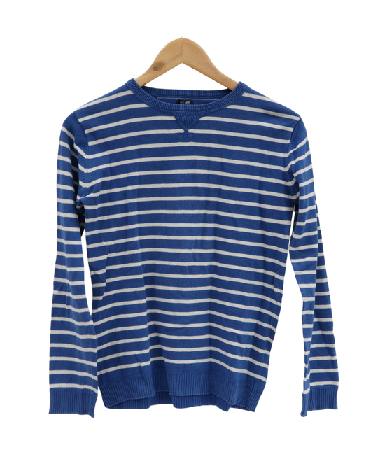 Pull à manches longues marinière bleu & blanc - Kiabi - 12 ans (144/155cm) - Garçon