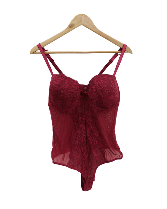 Body bordeaux en dentelle - Zeeman - XL