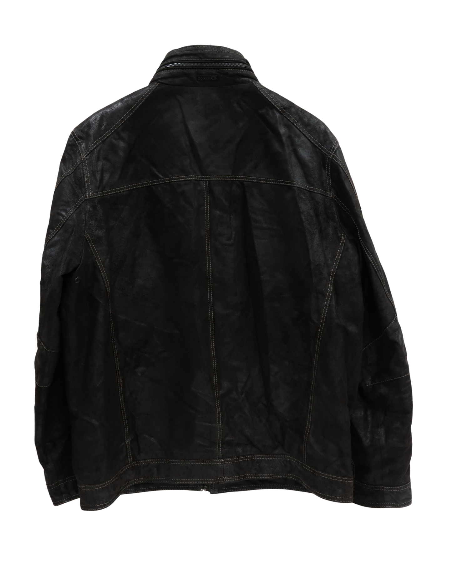 Veste en cuir marron foncé - Donar - XL