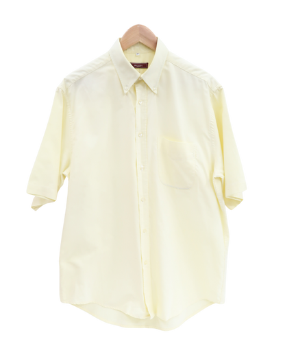 Chemise jaune pâle à manches courtes - Brummel - L