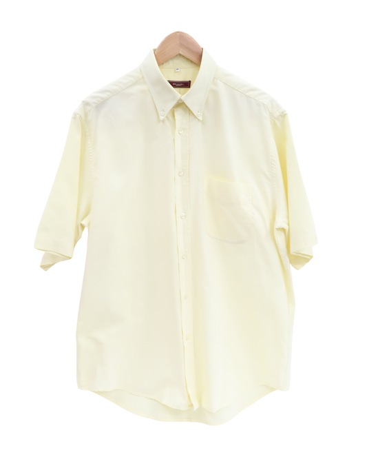 Chemise jaune pâle à manches courtes - Brummel - L